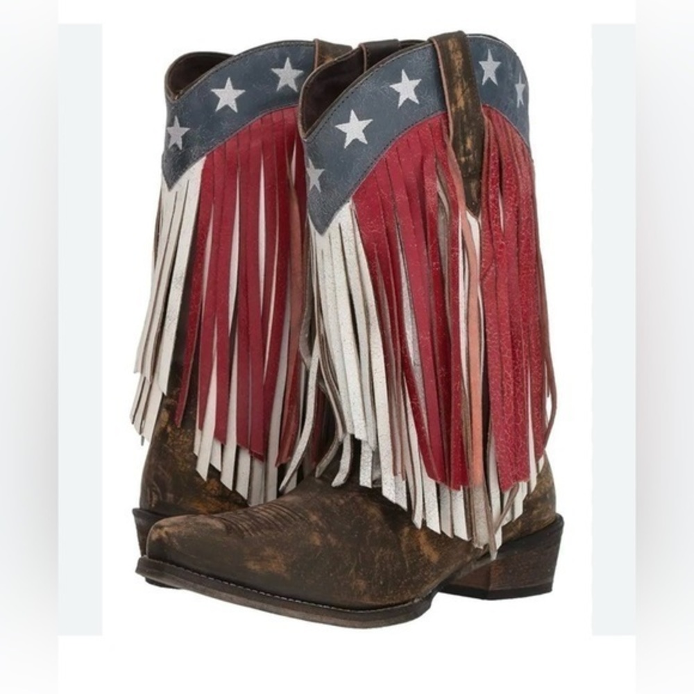 Roper Women's American
Beauty Fringe Cowboy Boots